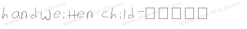 handweitten child字体转换